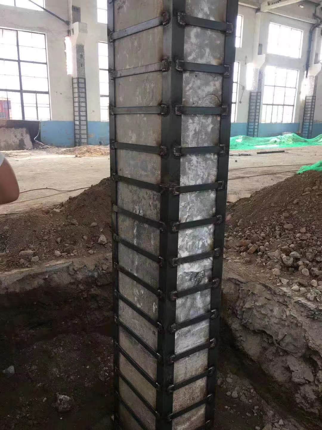 粘钢板加固柱